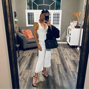 NEW Japna jumpsuit white knit top size XS (0-2) pants